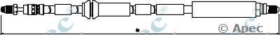 APEC BRAKING hos3852 -  Тормозной шланг
